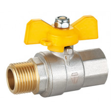 Кран шаровой HLV-Gas ( ручка-бабочка) внут-наруж резьба 1" ( HLV-104278.N.03 )