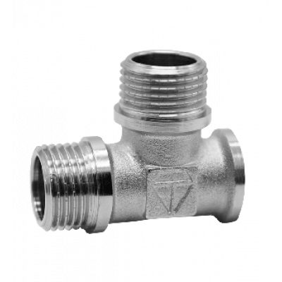Тройник HLV с двумя переходами на наружную резьбу 1/2" ( HLV-110133.N.01 )