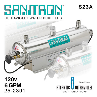 Atlantic SANITRON S23A УФ система Q=1,3м³/ч при 40 мДж/см², P=25Вт