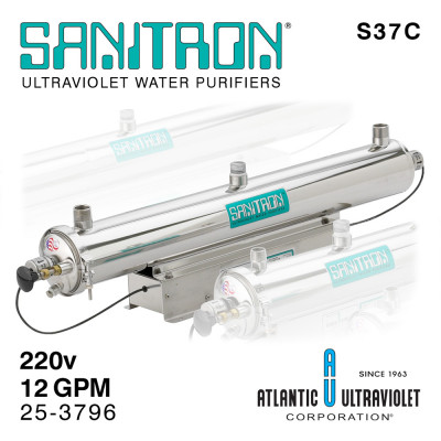 Atlantic SANITRON S37C УФ система Q=2м³/ч при 40 мДж/см², P=48Вт