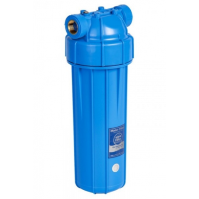 AquaFilter 10" латунная резьба 1/2", 6 bar, 2 упл. кольца натрубный корпус фильтра с синим стаканом и синей крышкой, возд. клапан
