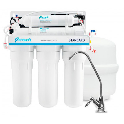 Ecosoft MO550PECOSTD фильтр обратного осмоса с помпой 5 ступеней Standard