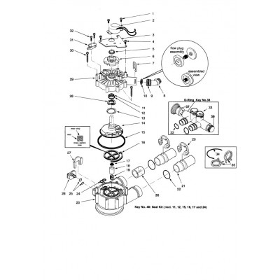 Ecowater Stem bypass with hardness screw ( 7227158 )