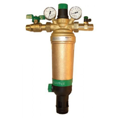 Honeywell HS10S-3/4AAM Устройство водоснабжения для горячей воды (со встроенной редукционной вставкой и обратным клапаном), технология двойного вращения, размер ячейки 100 мкм, 3/4