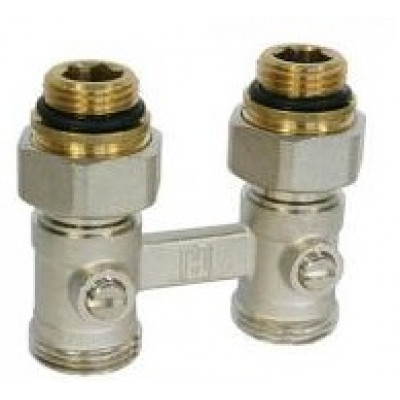 Honeywell V2420E0010 Запорный клапан Verafix-E. Никелированный корпус из бронзы, PN10, макс. температура теплоносителя 130 °C, с настройкой расхода, функция дренажа и замыкания, дренажа с помощью патрубка Ду15, угловой, Ду10, Kvs=1.7 м3/ч