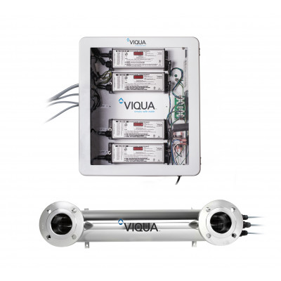 Viqua SHF-140/2 УФ система Q=28 м³/ч при 40мДж/см², P=350 Вт