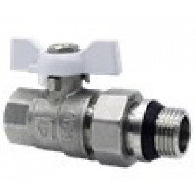 HLV Butterfly Brass Ball Valve with Union FxM HLV-Optima/ Кран шаровой HLV-Optima с полусгоном (ручка-бабочка) внут-наруж резьба 1 1/4"